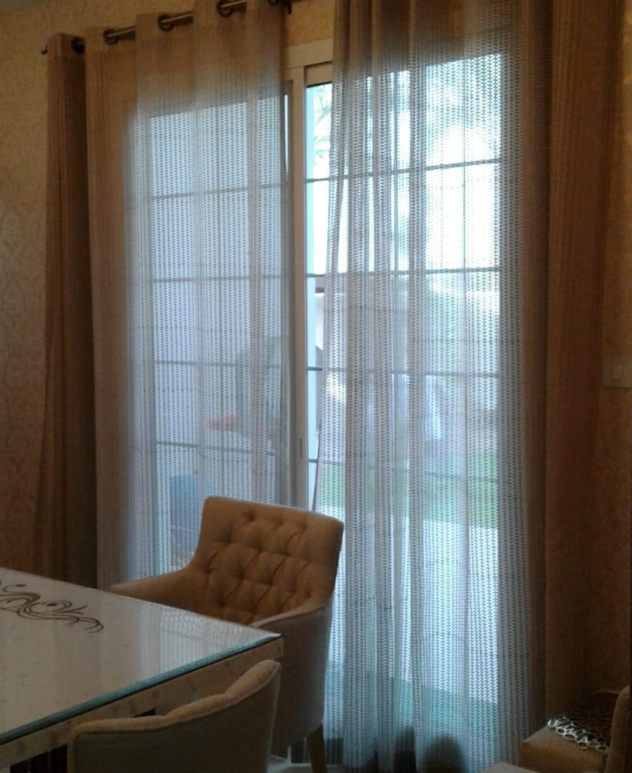Curtains installed by Dubai Curtain Experts