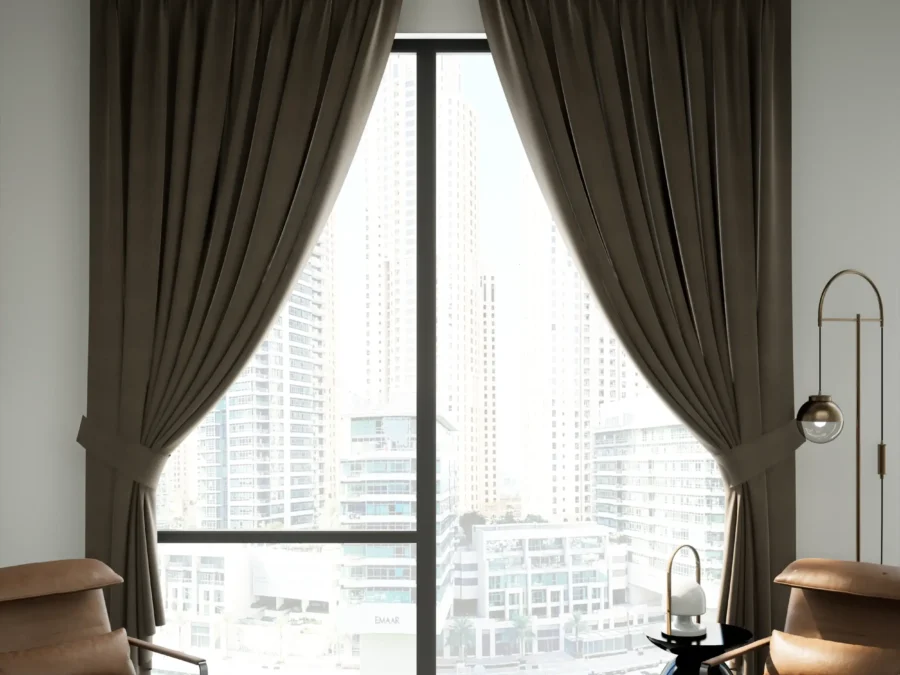 Pinch pleat curtains made to measure in Dubai