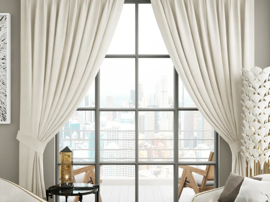 Pinch pleat curtains made to measure in Dubai