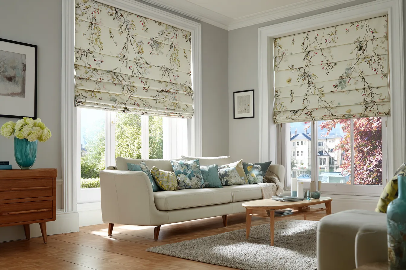 Roman style curtains made to measure in Dubai