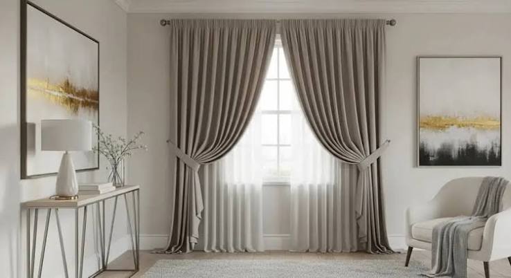 Wave curtain installation by Dubai Curtain Experts